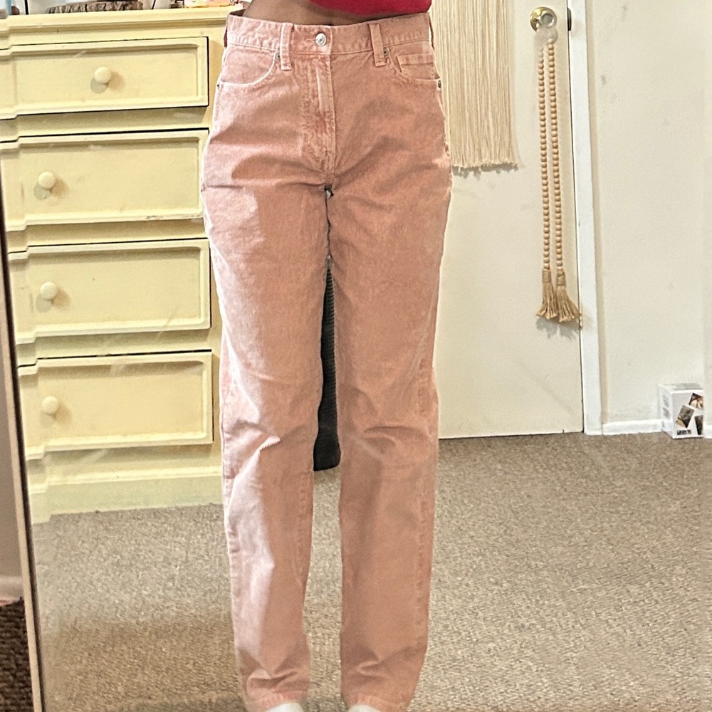 American Eagle Pink Corduroy Jeans